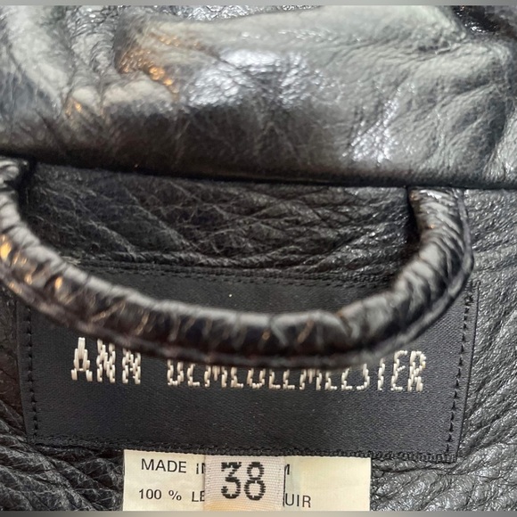 Ann Demeulemeester black Belgium, leather jacket blazer size 38 - Picture 7 of 10